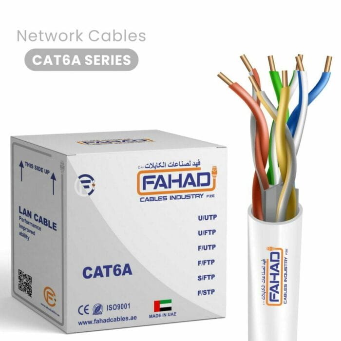 cat6a network cable 23awg White cat6a u/utp cable 305m