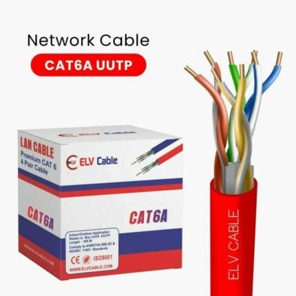 Cat6a Network Cable 23awg 4twisted pair U-UTP 305m Red Color