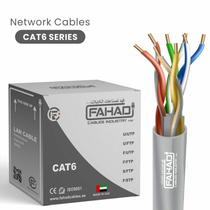 cat6 network cable 23awg Grey U-UTP cable 305m